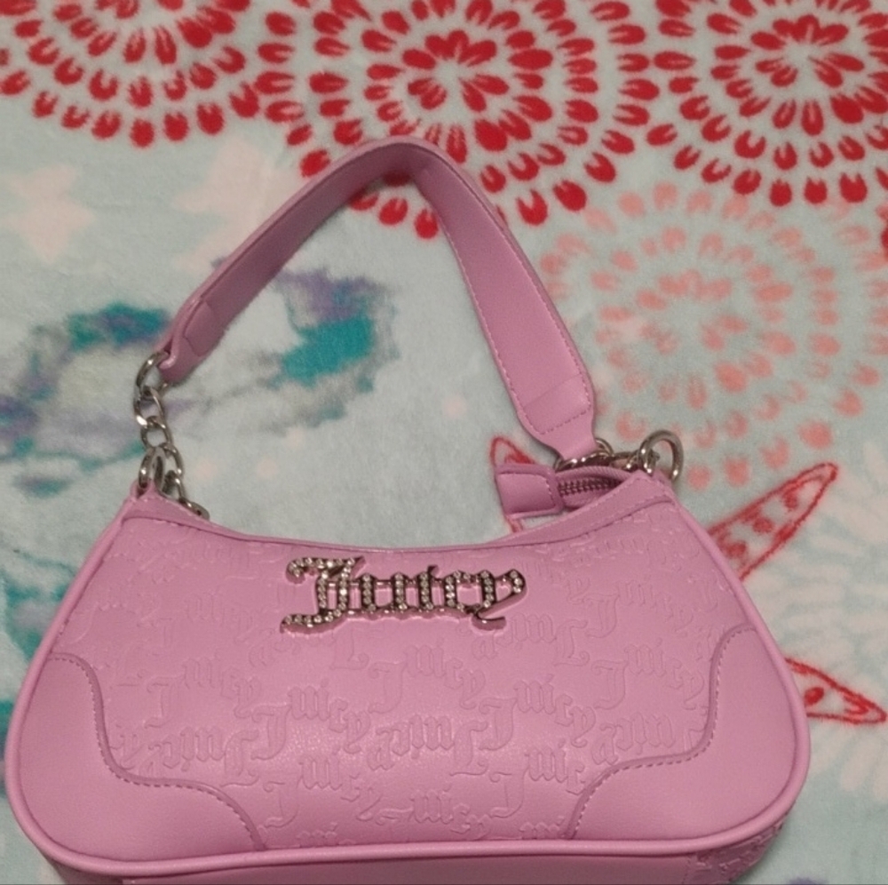 Juicy Couture Light Pink Embossed Shoulder Bag